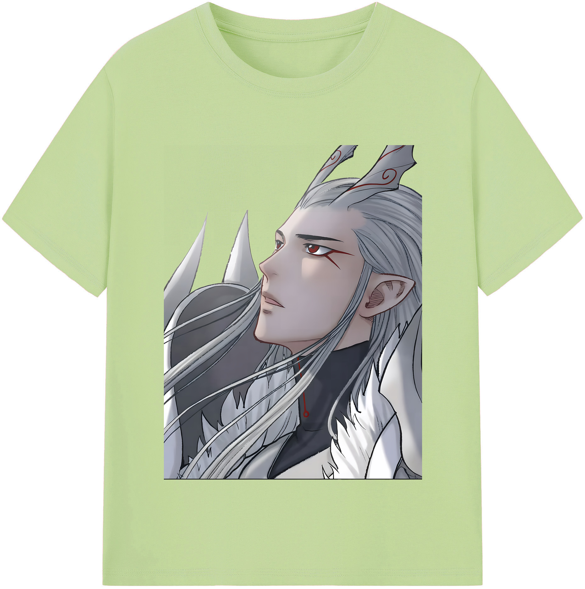 （画像用） Ne Zha 2 ナタ 魔童の大暴れ 綿100％半袖Tシャツ（フロントプリント）